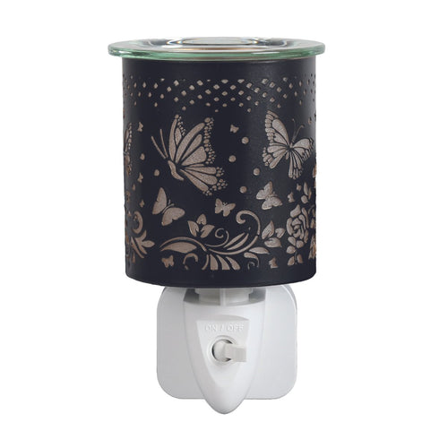 Wax Melt Burner Plug-in - Black/Gold Butterfly - Olfactory Candles