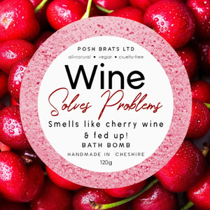 Bath Bomb - Wine Solves Problems - Olfactory Candles